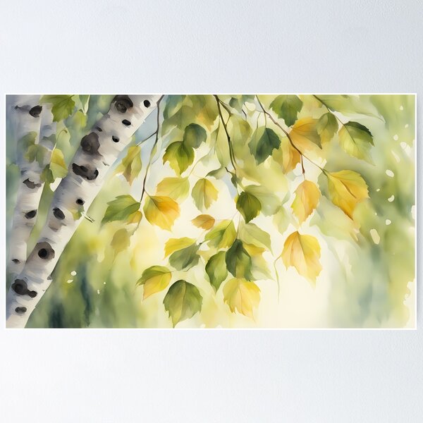 Item preview, Birch Leaves in Sunlight designed and sold by CalmnessbyChoice.