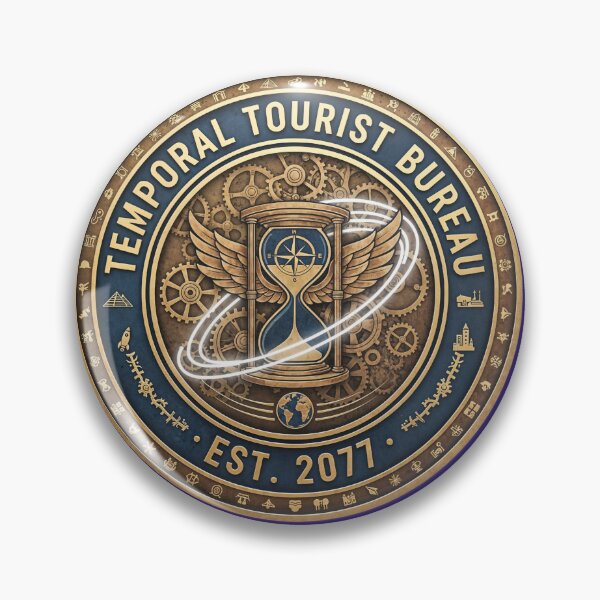 Item preview, Temporal Tourist Bureau insignia designed and sold by Fruit-Fletcher.