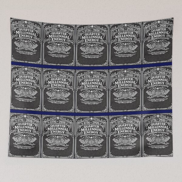 Item preview, Whiskey label styled design - 1776–2026 Quarter Millennial Energy,USA 250th Anniversary Patriotic Vintage American designed and sold by digitalbitcraft.