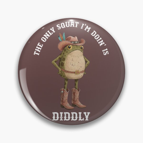 Item preview, The Only Squat I'm Doin' Is Diddly Tee Funny Cowboy Frog Shirt Western Humor Lazy Gym Sweatshirt designed and sold by LessIsLoud.
