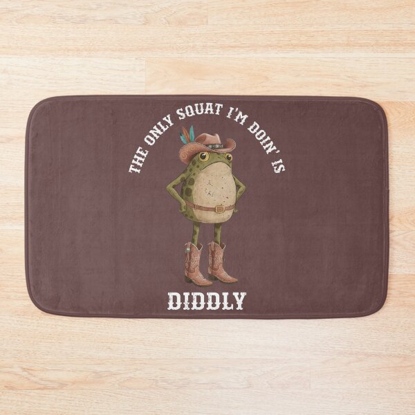 Item preview, The Only Squat I'm Doin' Is Diddly Tee Funny Cowboy Frog Shirt Western Humor Lazy Gym Sweatshirt designed and sold by LessIsLoud.