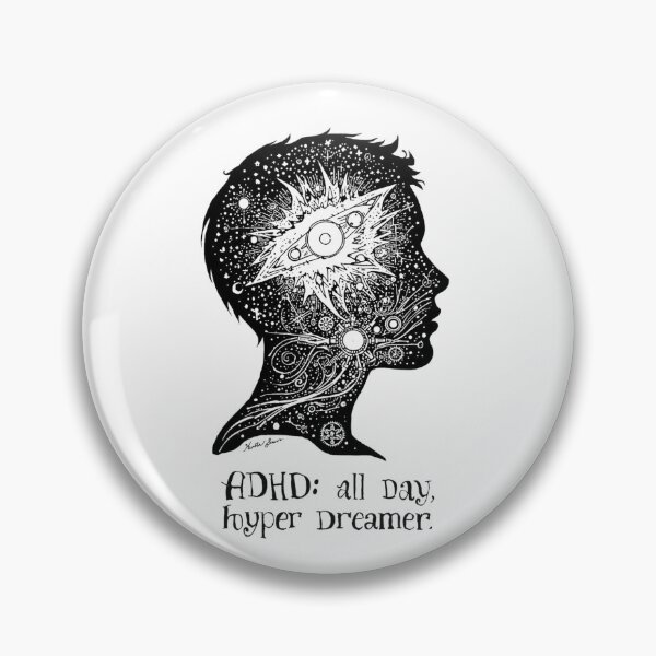 Item preview, ADHD All Day Hyper Dreamer - Neurospicy Creative Mind - Celestial Brain Art designed and sold by YvkafromPoland.