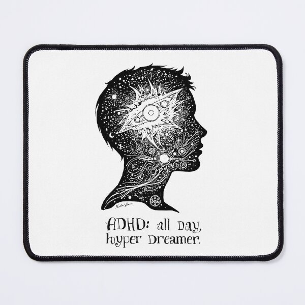 Item preview, ADHD All Day Hyper Dreamer - Neurospicy Creative Mind - Celestial Brain Art designed and sold by YvkafromPoland.