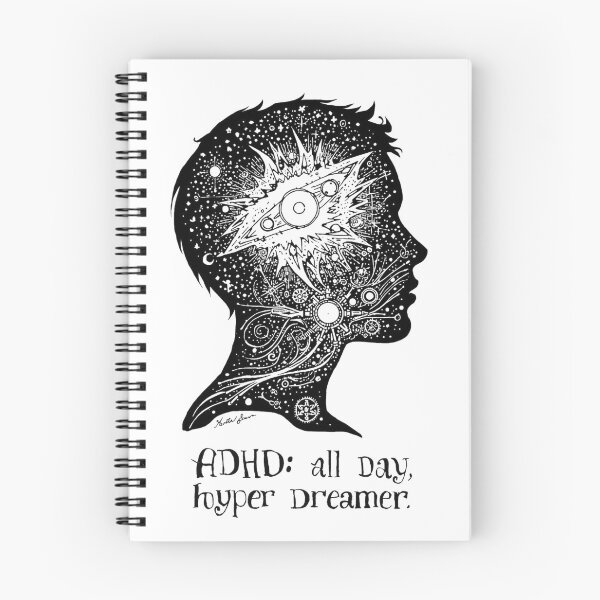 Item preview, ADHD All Day Hyper Dreamer - Neurospicy Creative Mind - Celestial Brain Art designed and sold by YvkafromPoland.