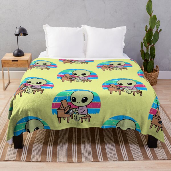 Item preview, Green Alien Playing the Piano | Fun, Musical Alien Design designed and sold by AstronautMerch.