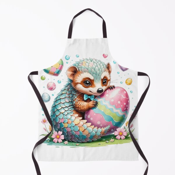 Item preview, Cute Pangolin Hugging Giant Easter Egg Watercolor designed and sold by AQUILAKREO.