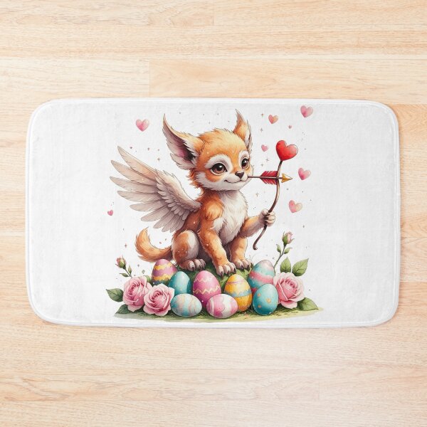 Item preview, Cute Cupid Fox with Angel Wings and Easter Eggs designed and sold by AQUILAKREO.