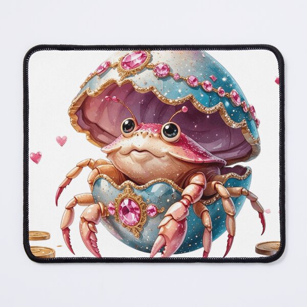Item preview, Cute Crab in Jeweled Easter Egg with Gold Coins designed and sold by AQUILAKREO.