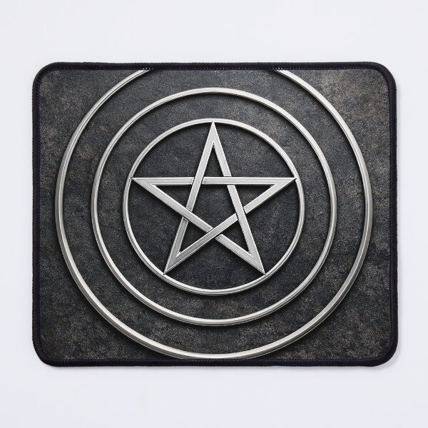Item preview, Ovate Symbol of the Three Circles and the Pentagram - Version 1 designed and sold by Roland Keates aka Lost Histories .