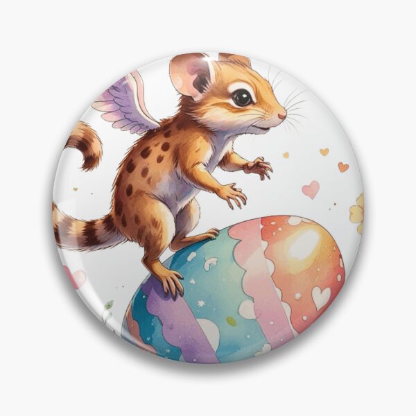 Item preview, Cute Winged Jerboa on Easter Egg Watercolor designed and sold by AQUILAKREO.