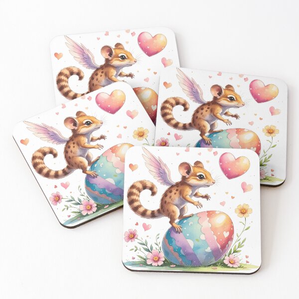 Item preview, Cute Winged Jerboa on Easter Egg Watercolor designed and sold by AQUILAKREO.