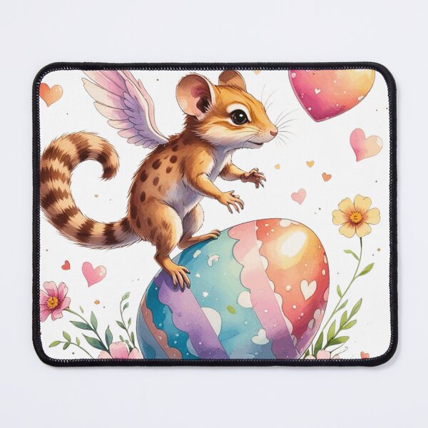 Item preview, Cute Winged Jerboa on Easter Egg Watercolor designed and sold by AQUILAKREO.