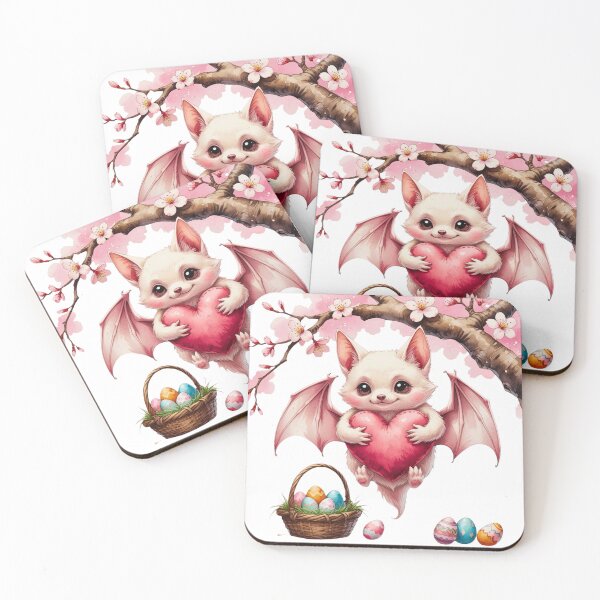 Item preview, Adorable Sakura Bat Valentine & Easter Spring Art designed and sold by AQUILAKREO.