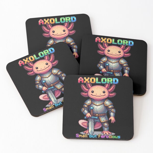 Item preview, Axolord - Small but Ferocious Pixel Axolotl Knight designed and sold by Syrupulse.