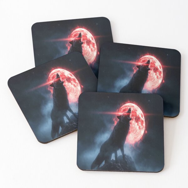 Item preview, Scarlet Moon Wolf Cry designed and sold by NovaDigitalArt45.
