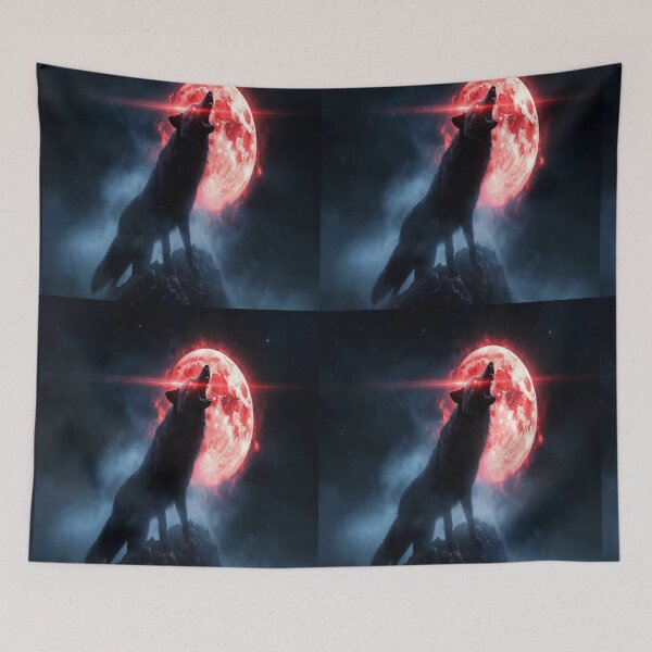 Item preview, Scarlet Moon Wolf Cry designed and sold by NovaDigitalArt45.