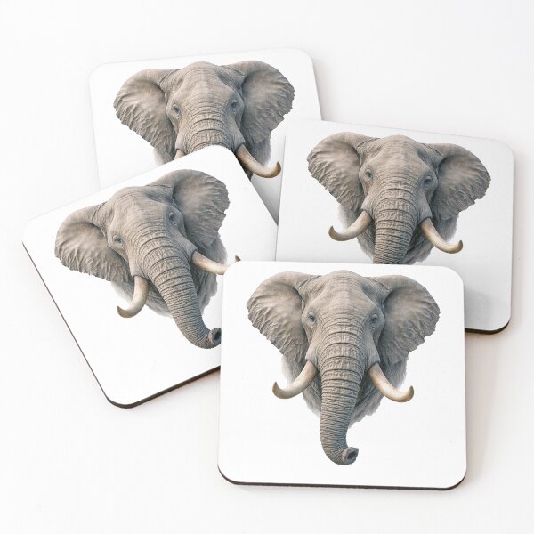 Item preview, Majestic Elephant Headshot - Powerful African Wildlife Art designed and sold by Clavivs.