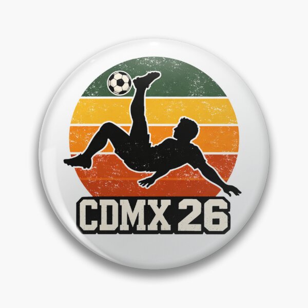 Item preview, CDMX '26 Retro Soccer Silhouette - Vintage Mexico City Football Fan Art designed and sold by Final Whistle Art.