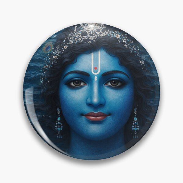 Item preview, Blue Krishna Divine Face designed and sold by SHOPPER VITA .