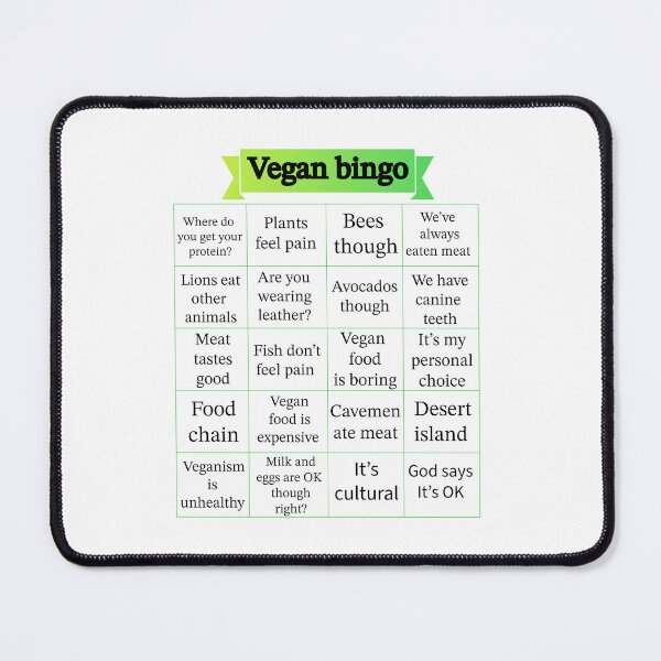 Item preview, Vegan bingo excuses carnists make to not go vegan designed and sold by Thought2reality.