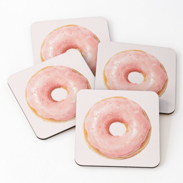 Item preview, Strawberry Glazed Doughnut designed and sold by Violet Peonies.