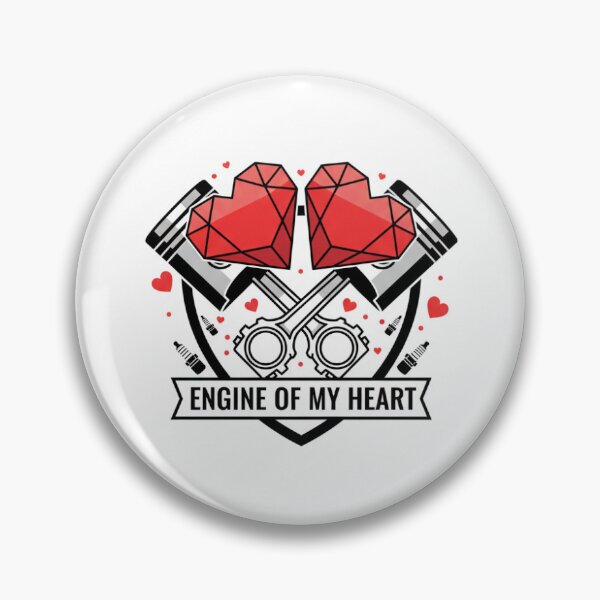 Item preview, Engine of My Heart - Mechanical Heart Car Lover Art designed and sold by Aram92Designs.