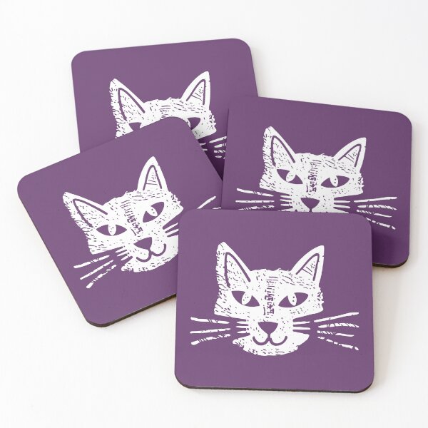 Item preview, cat face abstract white color  designed and sold by sowaibur.