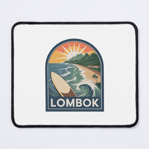 Item preview, Lombok Coastal Travel | Tropical Surf Beach Illustration designed and sold by VividOrganica.