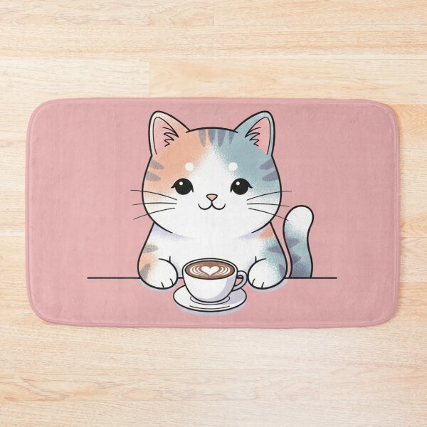 Item preview, Coffee and Cats Valentine • Cute Retro Kitten Coffee Date designed and sold by Design_Your_Day.