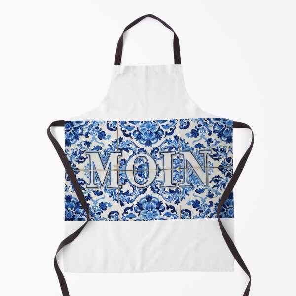 Item preview, MOIN – A North German greeting in a blue and white ceramic tile design designed and sold by Fies-und-Fein.