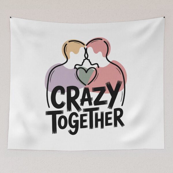 Item preview, Crazy Together – Romantic Abstract Couple Design designed and sold by RedWhiteTees.