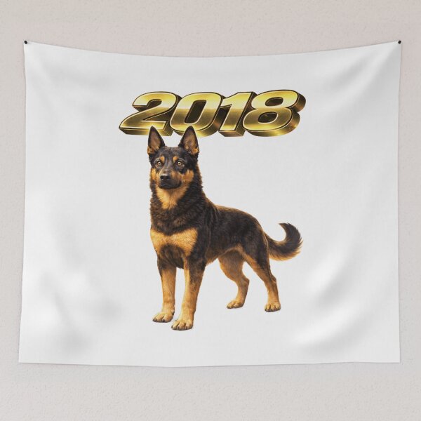 Item preview, 2018 Year of the Dog Eastern Zodiac Loyalty Protection Strength Design designed and sold by AlexLineArt.
