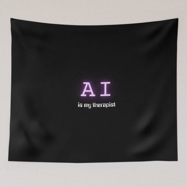 Item preview, AI is my therapist (Neon Purple) designed and sold by ProjectLui.