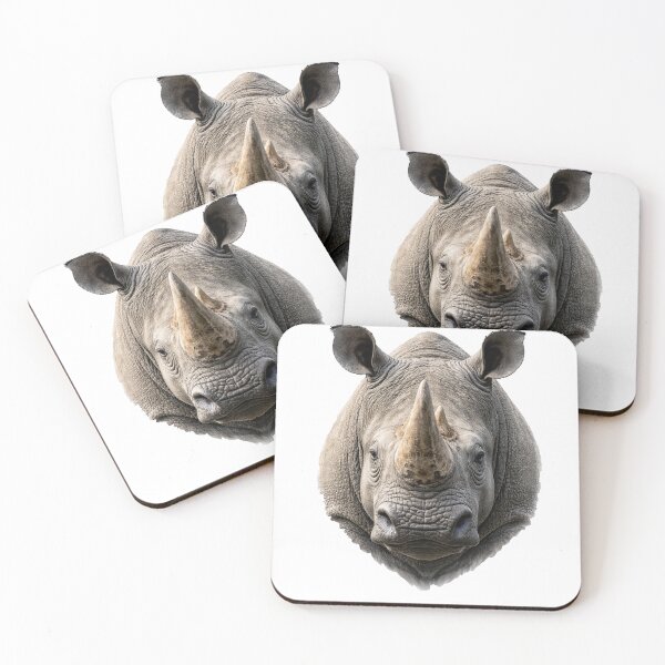 Item preview, Powerful White Rhino Close-up | Majestic Wildlife Portrait, Transparent background designed and sold by Clavivs.