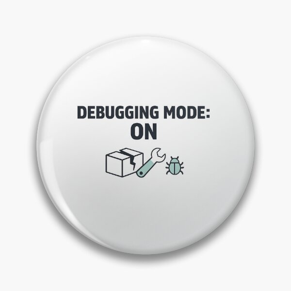 Item preview, React Developer Debugging Mode On – Minimal Code Humor Design designed and sold by techy-rrr.