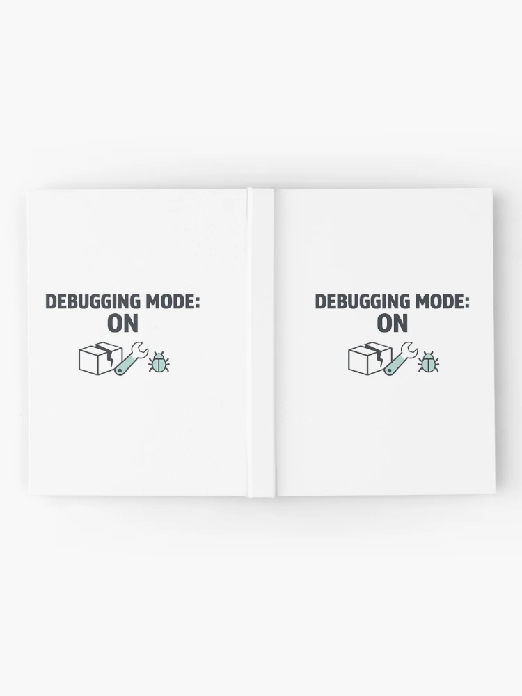 Thumbnail 2 of 3, Journal, React Developer Debugging Mode On – Minimal Code Humor Design designed and sold by techy-rrr.