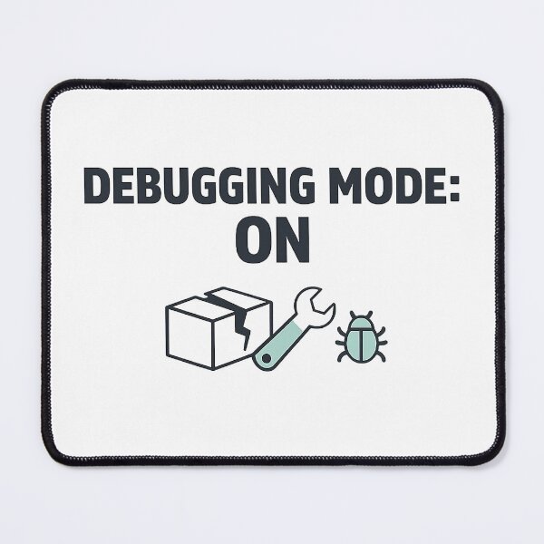 Item preview, React Developer Debugging Mode On – Minimal Code Humor Design designed and sold by techy-rrr.