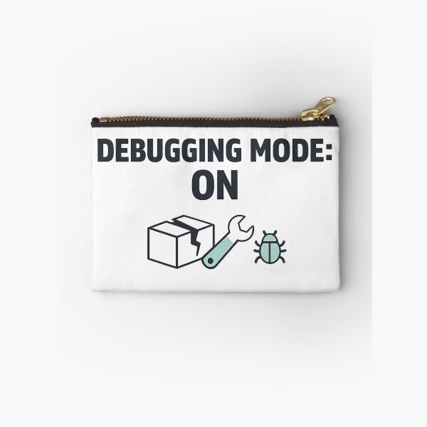Aperçu de l'œuvre Mode débogage activé pour les développeurs React – Design humoristique minimaliste créée et vendue par techy-rrr.