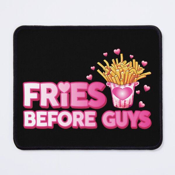 Item preview, Fries Before Guys - The Ultimate Anti-Valentine's Day Statement Tee designed and sold by HGstudioDesign.