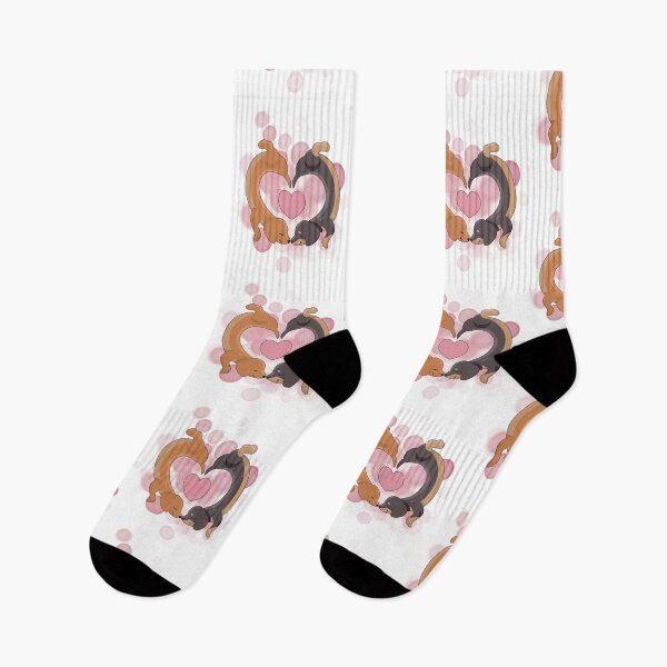 Item preview, Dachshunds Forming a Heart – Animal Illustration designed and sold by iamKRUK.