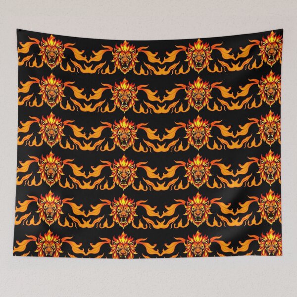 Item preview, Flame Crown Lion – Power, Courage and Unbreakable Spirit designed and sold by PixelVibe782.