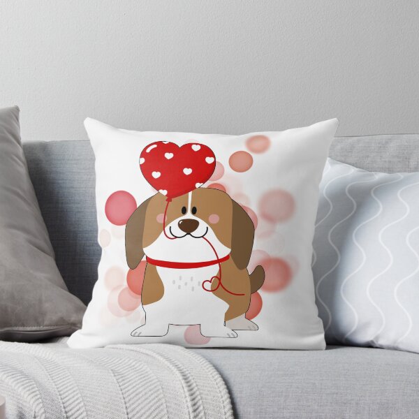 Item preview, Dog Holding a Heart-Shaped Balloon – Animal Illustration designed and sold by iamKRUK.