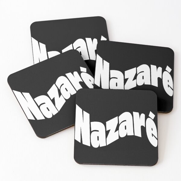 Item preview, Nazaré White Font Wave Warped – Minimal White Big Wave Surf Design designed and sold by QShore.