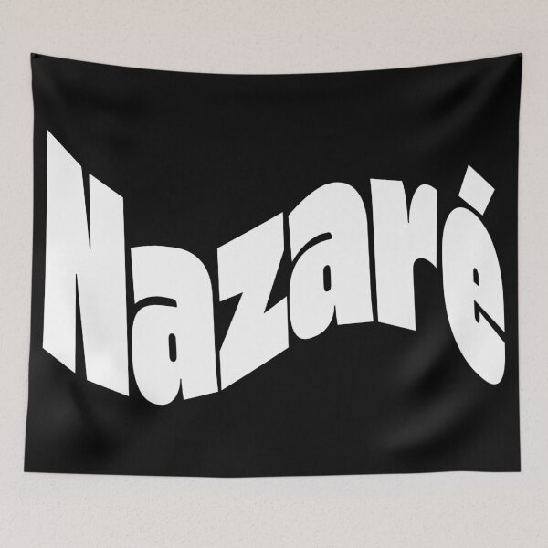 Item preview, Nazaré White Font Wave Warped – Minimal White Big Wave Surf Design designed and sold by QShore.