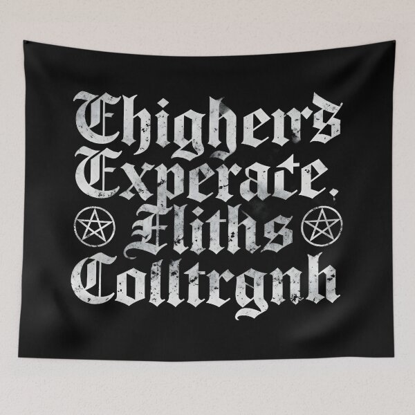 Item preview, Gothic Black Typography Art – Medieval Occult Lettering Design designed and sold by Uglyandcute.