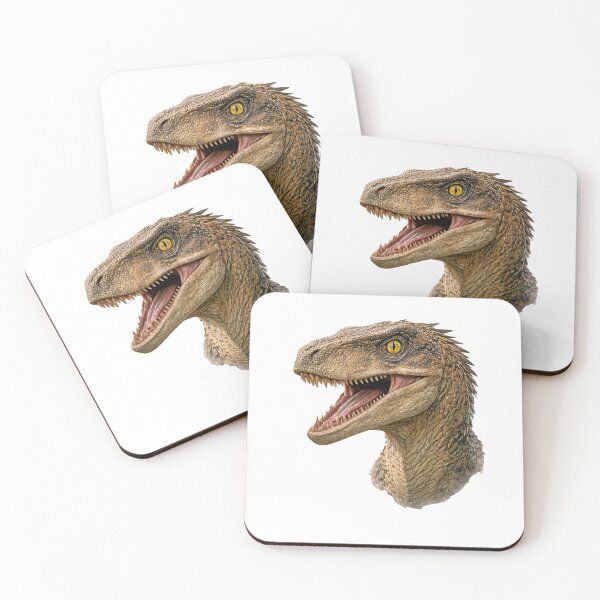 Item preview, Fierce Velociraptor Head - Prehistoric Dinosaur Art. Transparent background designed and sold by Clavivs.