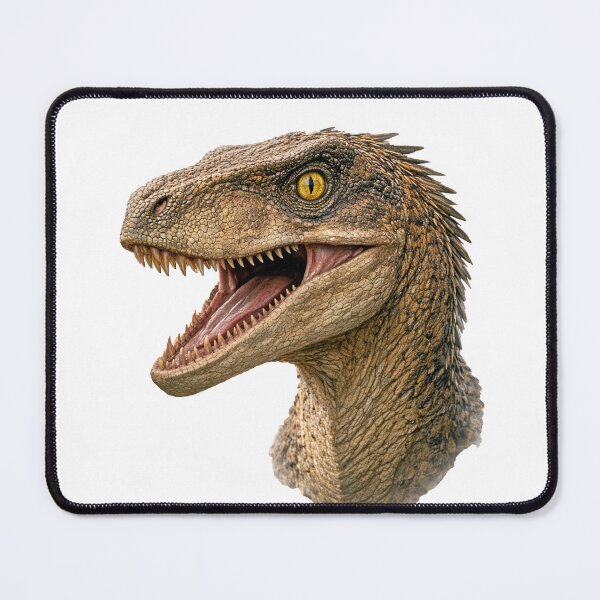 Item preview, Fierce Velociraptor Head - Prehistoric Dinosaur Art. Transparent background designed and sold by Clavivs.