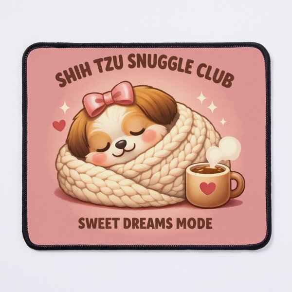 Item preview, Shih Tzu Snuggle Club – Sweet Dreams Mode Cozy Dog Mom Tee designed and sold by dogmomtees.