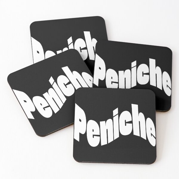 Item preview, Peniche White Font Wave Typography – Minimal White Surf & Coastal Design designed and sold by QShore.