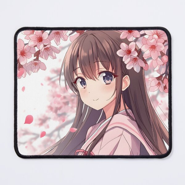Item preview, nime Girl Under Cherry Blossoms Spring Sakura Breeze designed and sold by PalmixArt.